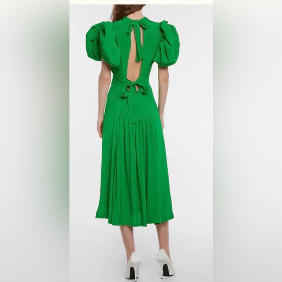 ROTATE BIRGER CHRISTENSEN NOON Green Puff Sleeve Dress - Picture 5 of 8
